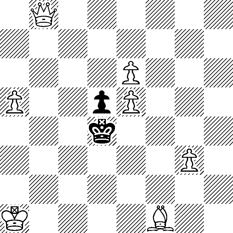 1Q6/8/4P3/P2pP3/3k4/6P1/8/K4B2