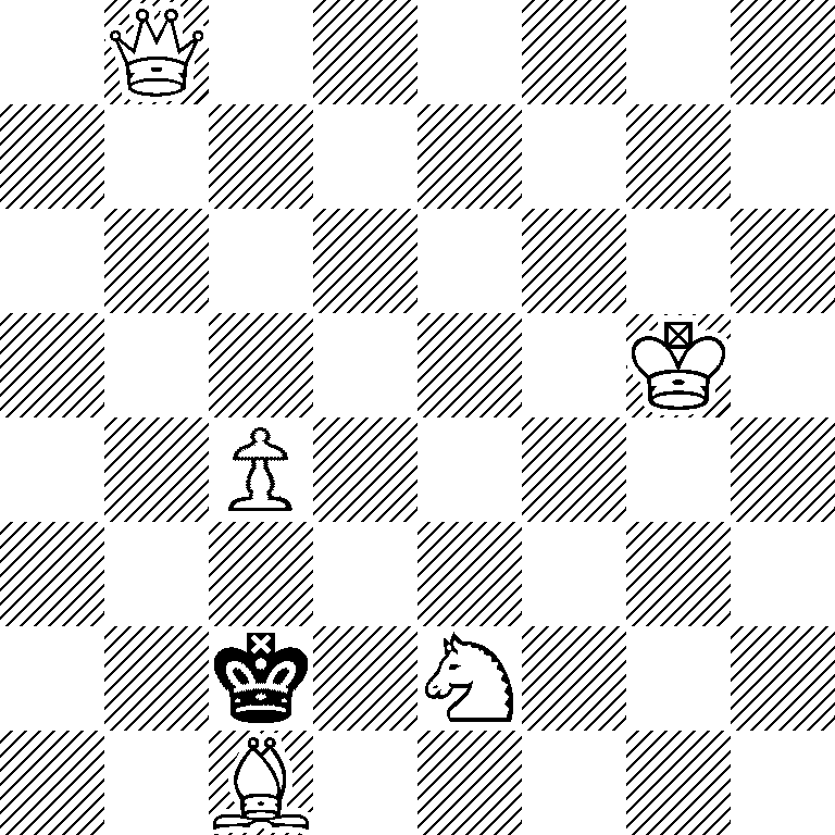 1Q6/8/8/6K1/2P5/8/2k1N3/2B5