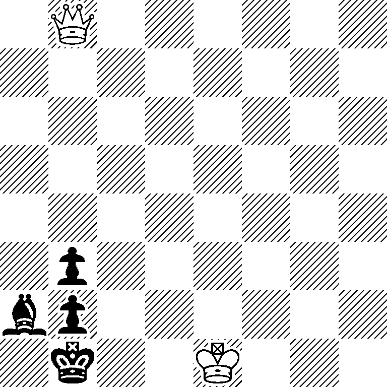 1Q6/8/8/8/8/1p6/bp6/1k2K3