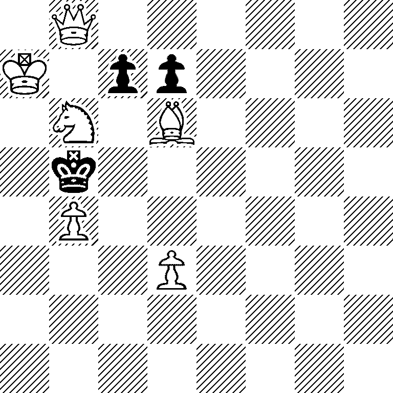 1Q6/K1pp4/1N1B4/1k6/1P6/3P4/8/8