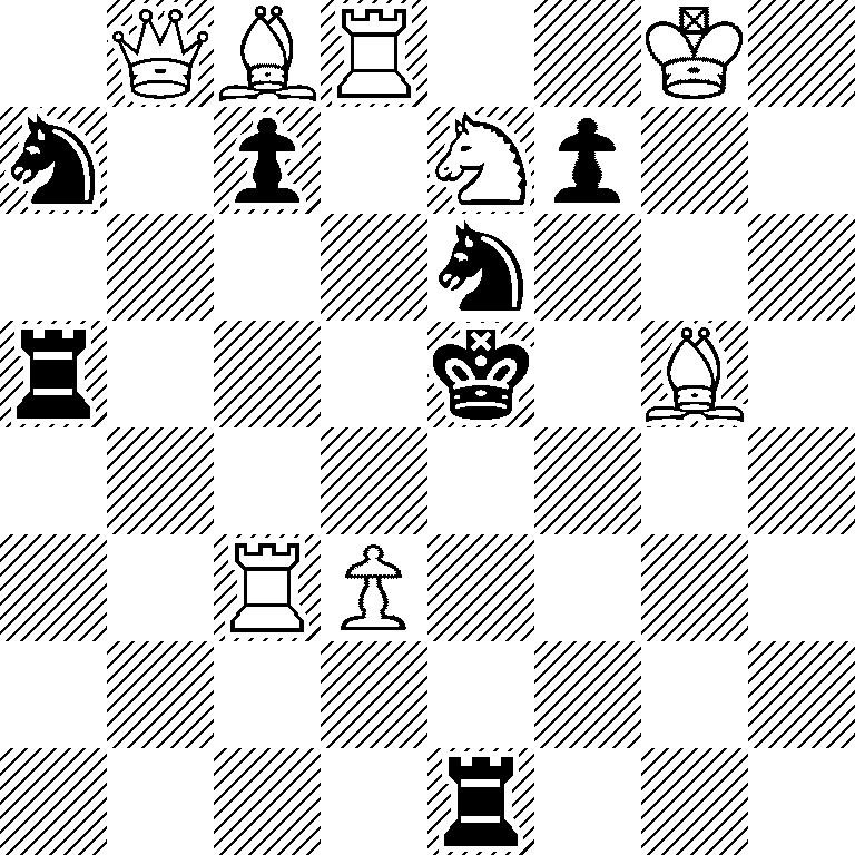 1QBR2K1/n1p1Np2/4n3/r3k1B1/8/2RP4/8/4r3