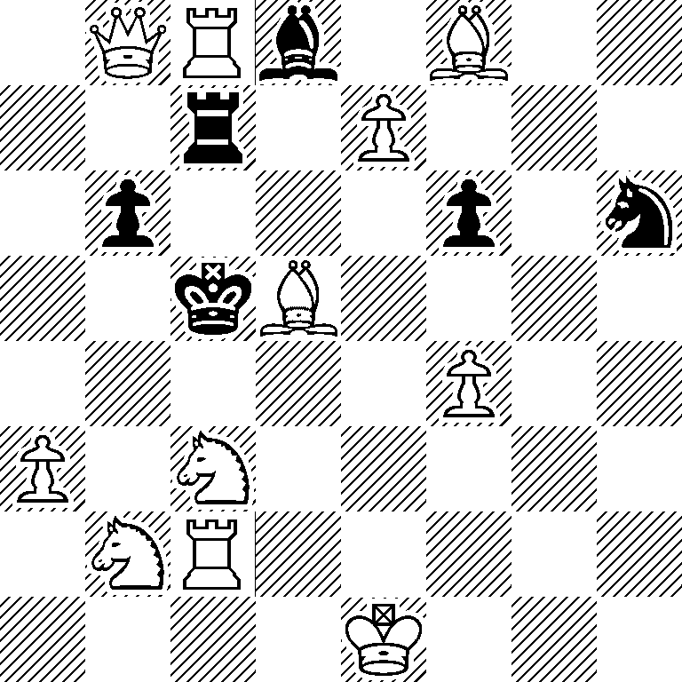 1QRb1B2/2r1P3/1p3p1n/2kB4/5P2/P1N5/1NR5/4K3