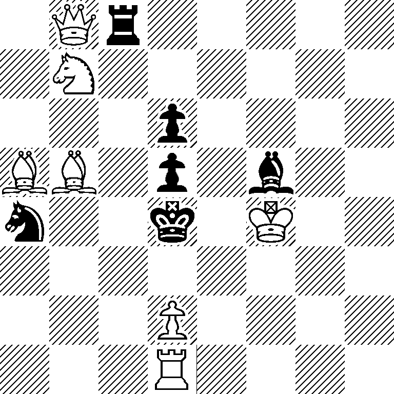 1Qr5/1N6/3p4/BB1p1b2/n2k1K2/8/3P4/3R4