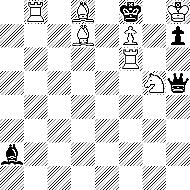1R1B1k1K/3B1P1p/5R2/6Nq/8/8/b7/8