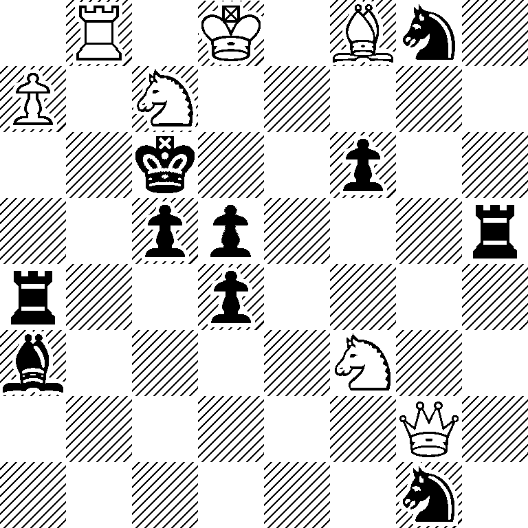 1R1K1Bn1/P1N5/2k2p2/2pp3r/r2p4/b4N2/6Q1/6n1