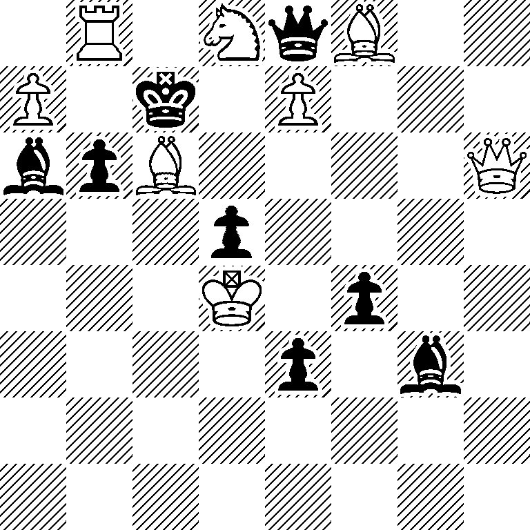 1R1NqB2/P1k1P3/bpB4Q/3p4/3K1p2/4p1b1/8/8