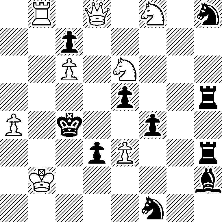 1R1Q1N1n/2p5/2P1N3/4p2r/P1k2p2/3pP2r/1K5b/5n2