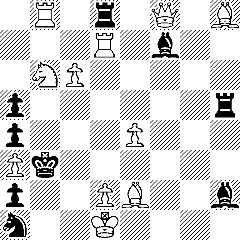 1R1r1Q1B/3R1b2/1NP5/p6r/p3P3/Pk6/p2PB2b/n2K4