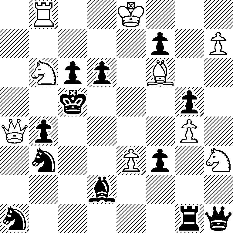 1R2K3/5p1P/1Npp1B2/2k3p1/Qp4P1/1n2Pp1N/3b4/n5rq