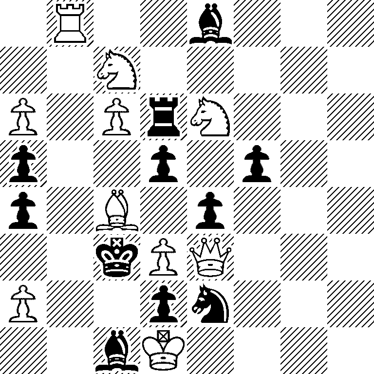 1R2b3/2N5/P1PrN3/p2p1p2/p1B1p3/2kPQ3/P2pn3/2bK4