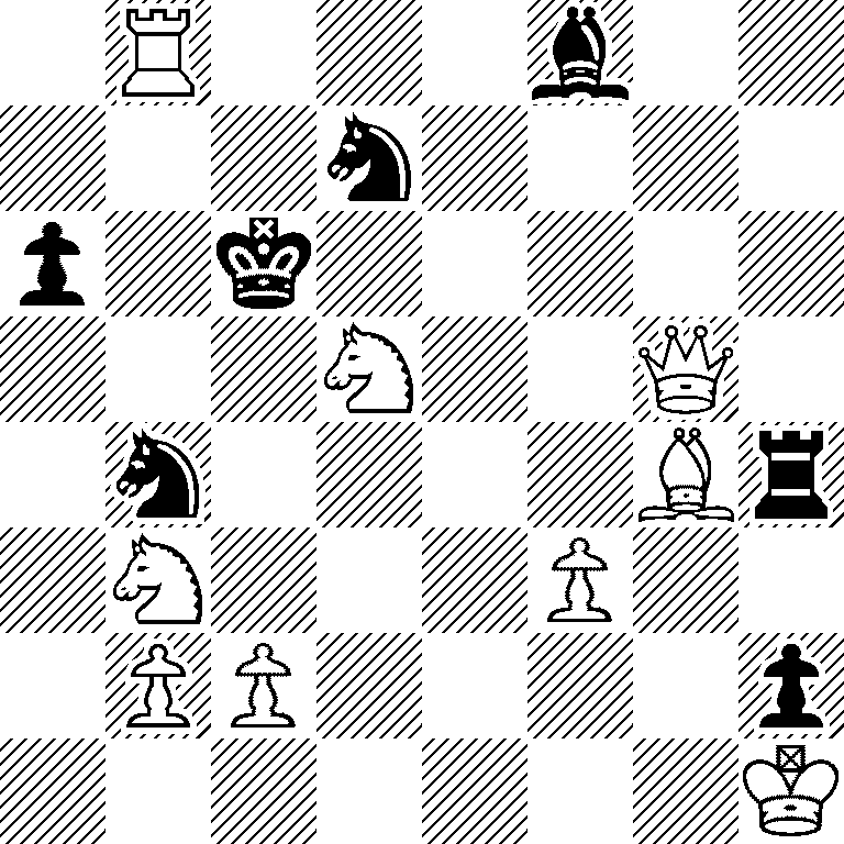 1R3b2/3n4/p1k5/3N2Q1/1n4Br/1N3P2/1PP4p/7K