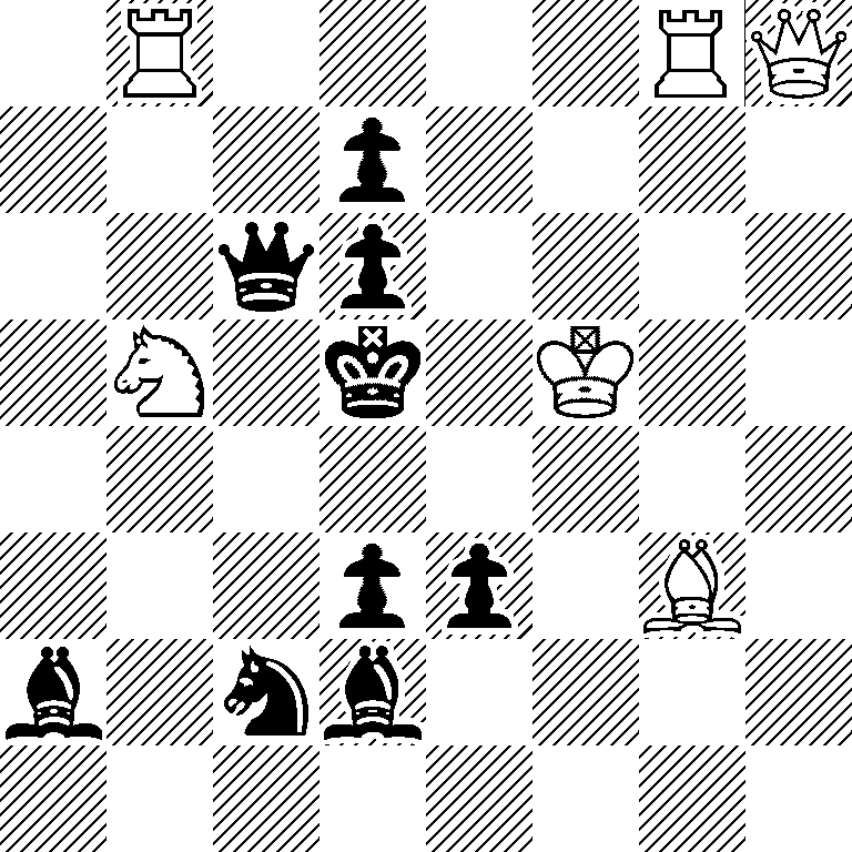 1R4RQ/3p4/2qp4/1N1k1K2/8/3pp1B1/b1nb4/8