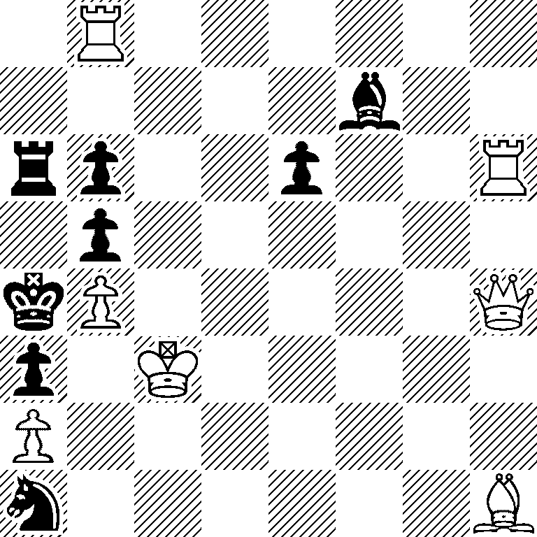 1R6/5b2/rp2p2R/1p6/kP5Q/p1K5/P7/n6B