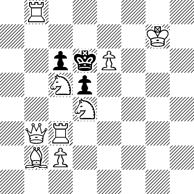 1R6/6K1/2pkP3/2Np4/3N4/1QR5/1BP5/8