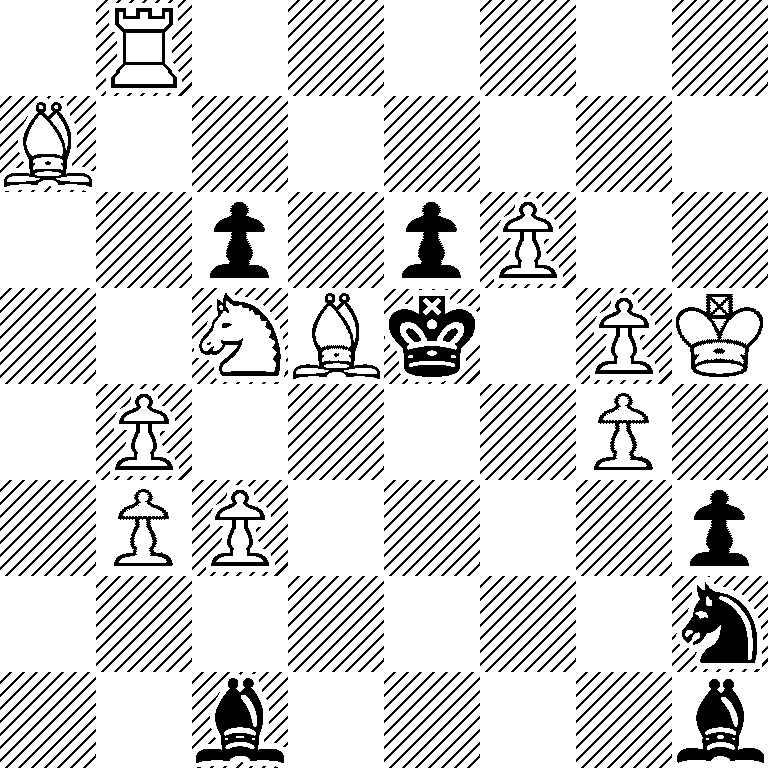 1R6/B7/2p1pP2/2NBk1PK/1P4P1/1PP4p/7n/2b4b