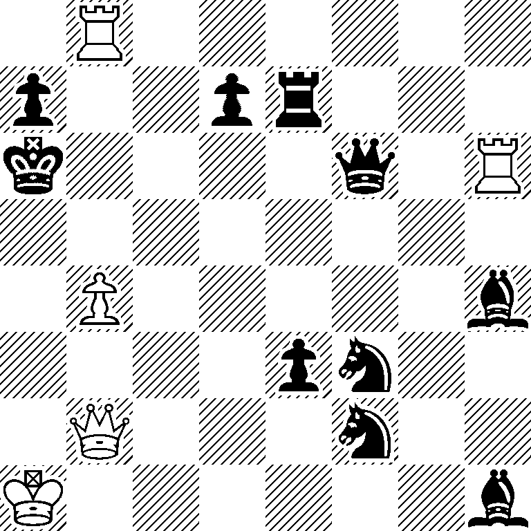1R6/p2pr3/k4q1R/8/1P5b/4pn2/1Q3n2/K6b