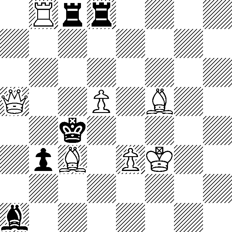 1Rrr4/8/8/Q2P1B2/2k5/1pB1PK2/8/b7