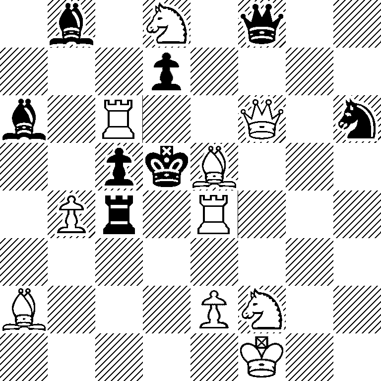 1b1N1q2/3p4/b1R2Q1n/2pkB3/1Pr1R3/8/B3PN2/5K2