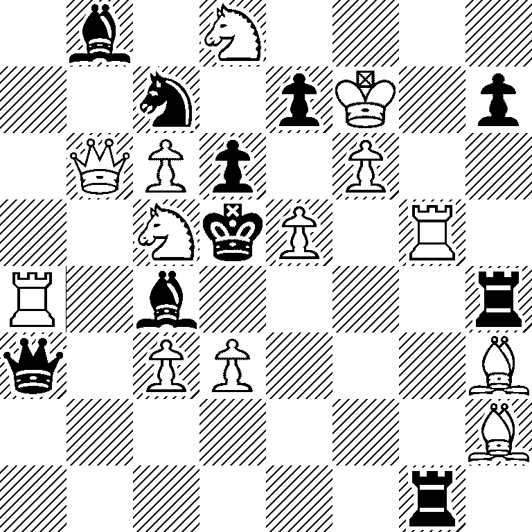 1b1N4/2n1pK1p/1QPp1P2/2NkP1R1/R1b4r/q1PP3B/7B/6r1