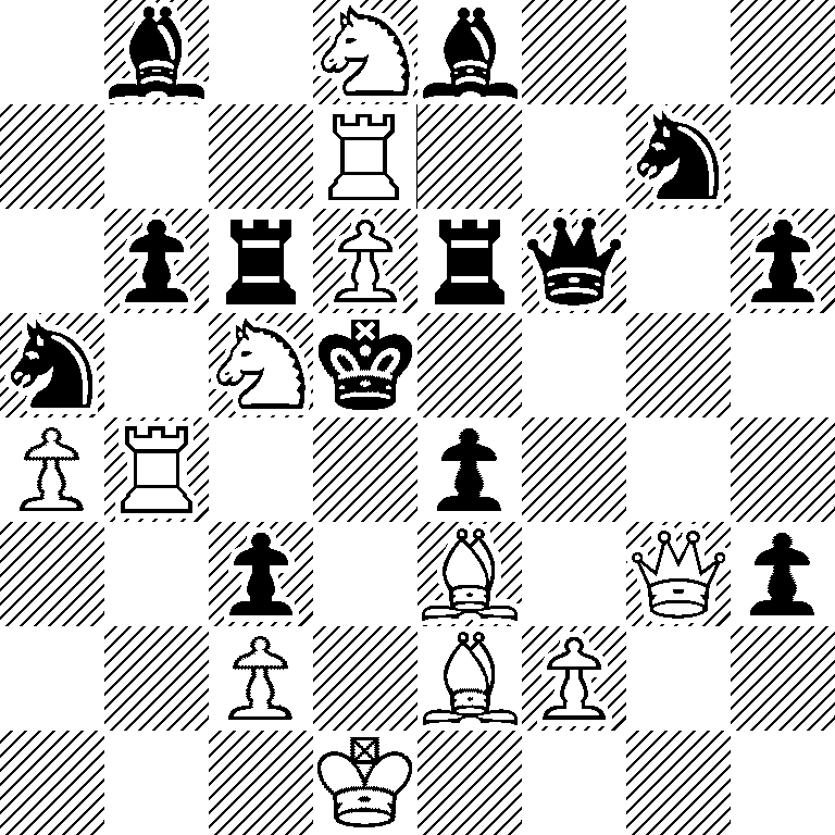 1b1Nb3/3R2n1/1prPrq1p/n1Nk4/PR2p3/2p1B1Qp/2P1BP2/3K4