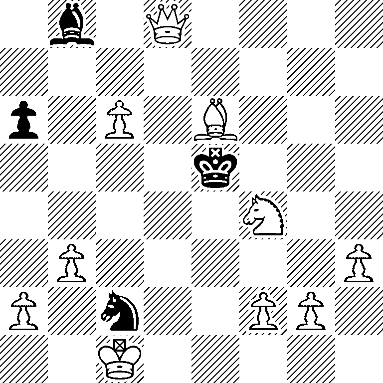 1b1Q4/8/p1P1B3/4k3/5N2/1P5P/P1n2PP1/2K5