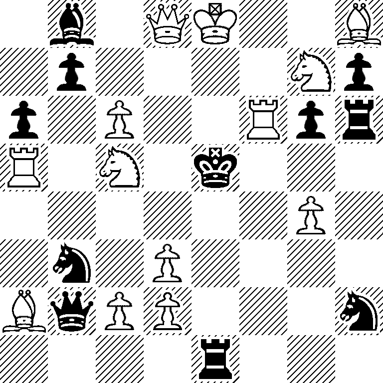 1b1QK2B/1p4Np/p1P2Rpr/R1N1k3/6P1/1n1P4/BqPP3n/4r3