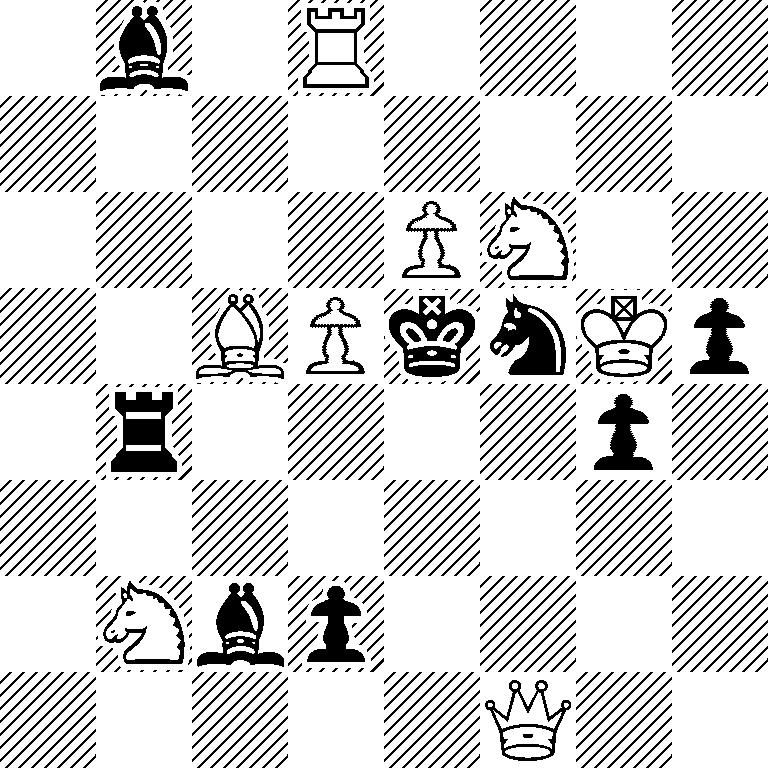 1b1R4/8/4PN2/2BPknKp/1r4p1/8/1Nbp4/5Q2