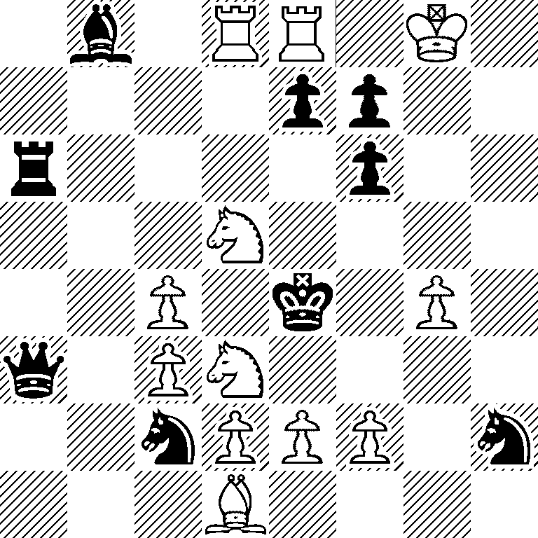1b1RR1K1/4pp2/r4p2/3N4/2P1k1P1/q1PN4/2nPPP1n/3B4