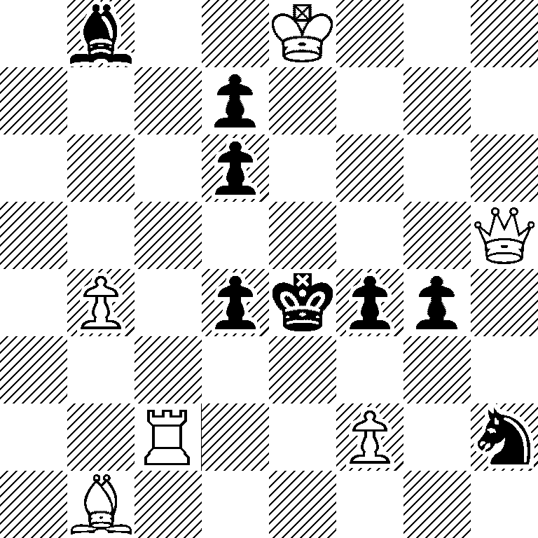 1b2K3/3p4/3p4/7Q/1P1pkpp1/8/2R2P1n/1B6
