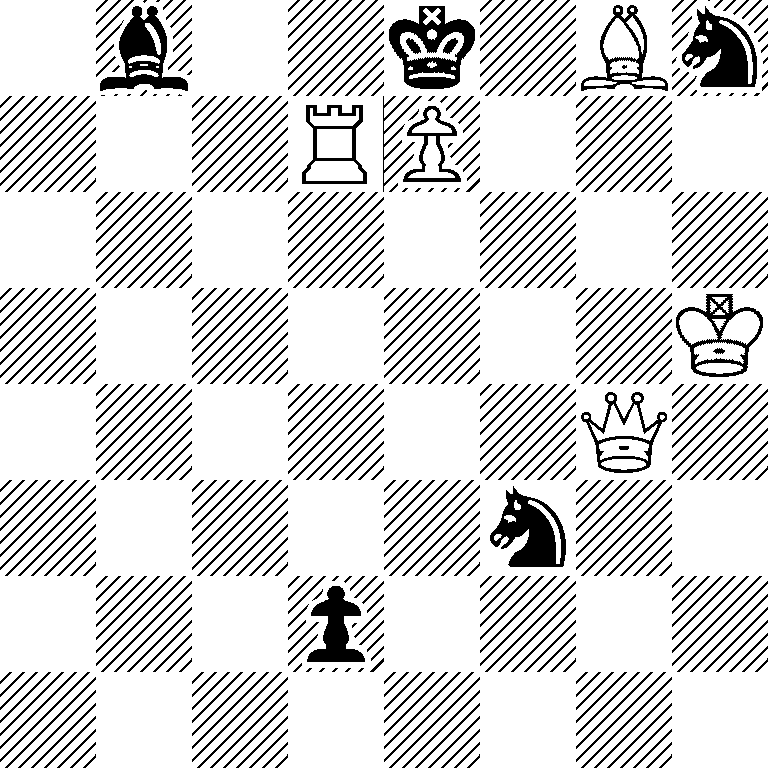 1b2k1Bn/3RP3/8/7K/6Q1/5n2/3p4/8