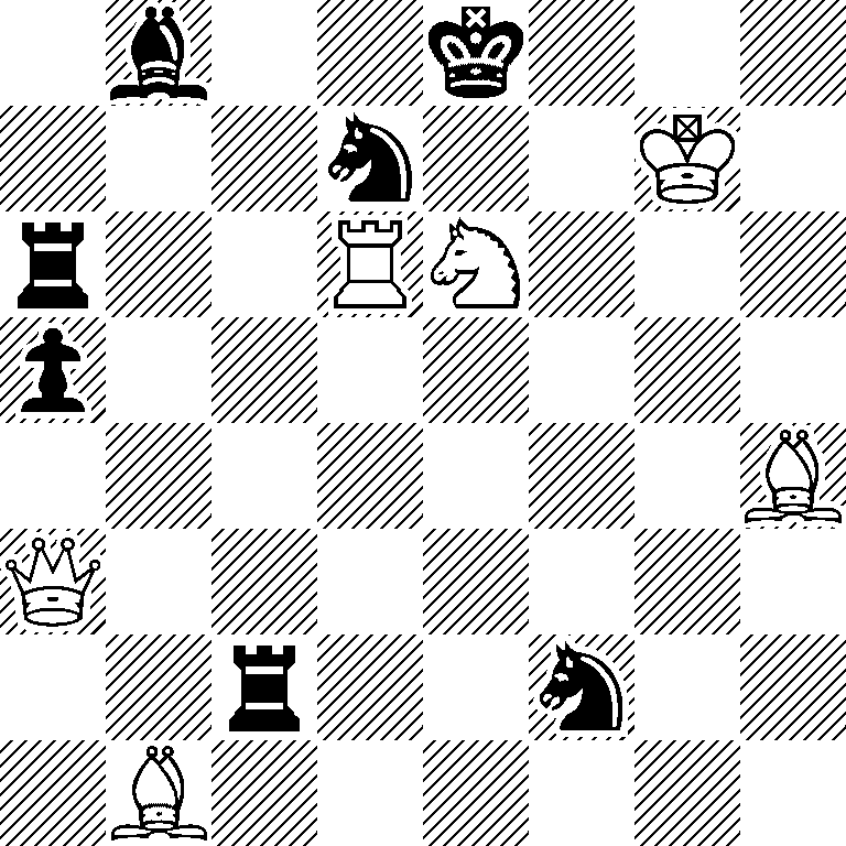 1b2k3/3n2K1/r2RN3/p7/7B/Q7/2r2n2/1B6