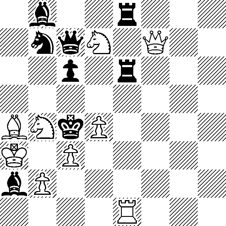 1b2r3/1nqN1Q2/2p1r3/8/BNkP4/K1P5/bP6/4R3
