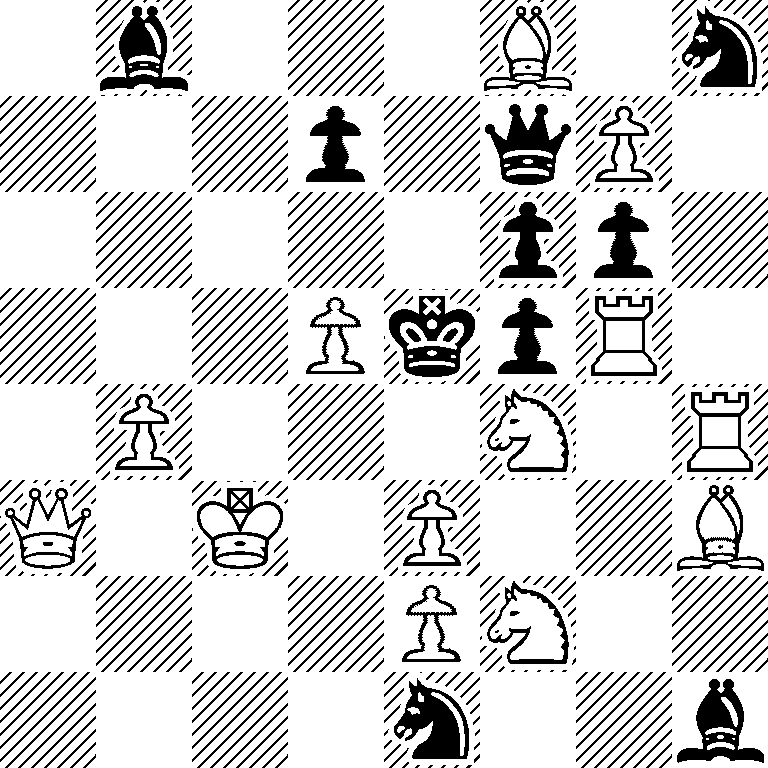 1b3B1n/3p1qP1/5pp1/3PkpR1/1P3N1R/Q1K1P2B/4PN2/4n2b
