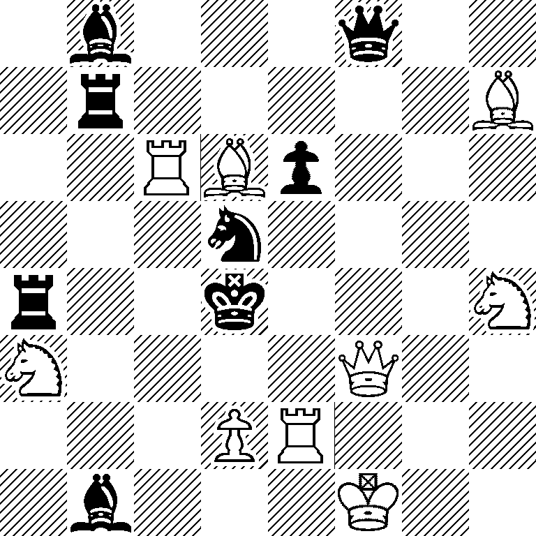 1b3q2/1r5B/2RBp3/3n4/r2k3N/N4Q2/3PR3/1b3K2