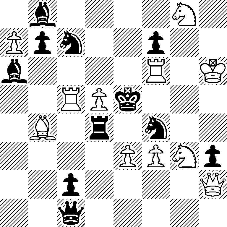 1b4N1/Ppn2p2/b4R1K/2RPk3/1B1r1n2/4PPNp/2p4Q/2q5