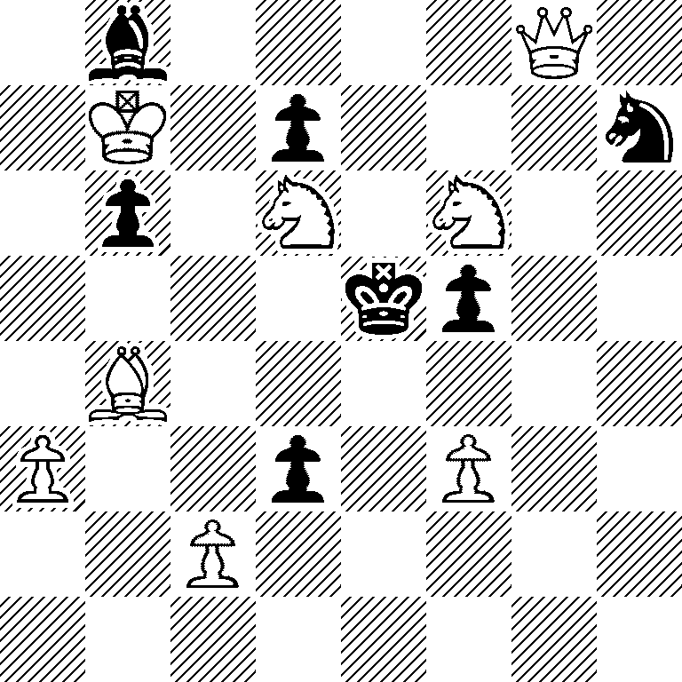 1b4Q1/1K1p3n/1p1N1N2/4kp2/1B6/P2p1P2/2P5/8