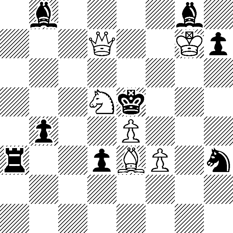 1b4b1/3Q2Kp/8/3Nk3/1p2P3/r2pBP1n/8/8