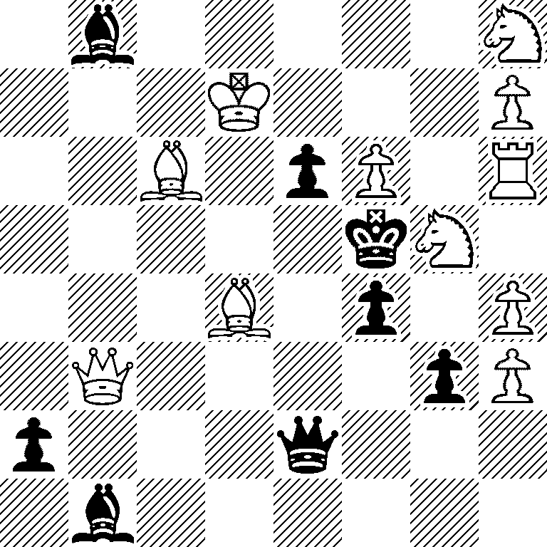 1b5N/3K3P/2B1pP1R/5kN1/3B1p1P/1Q4pP/p3q3/1b6