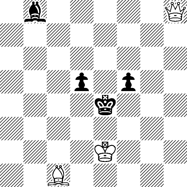 1b5Q/8/8/3p1p2/4k3/8/4K3/2B5