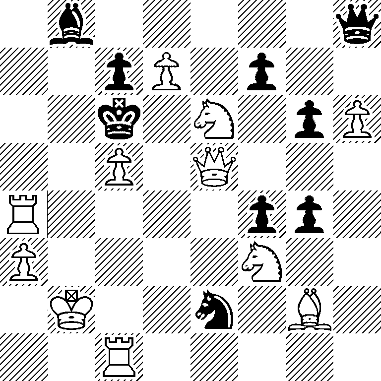 1b5q/2pP1p2/2k1N1pP/2P1Q3/R4pp1/P4N2/1K2n1B1/2R5