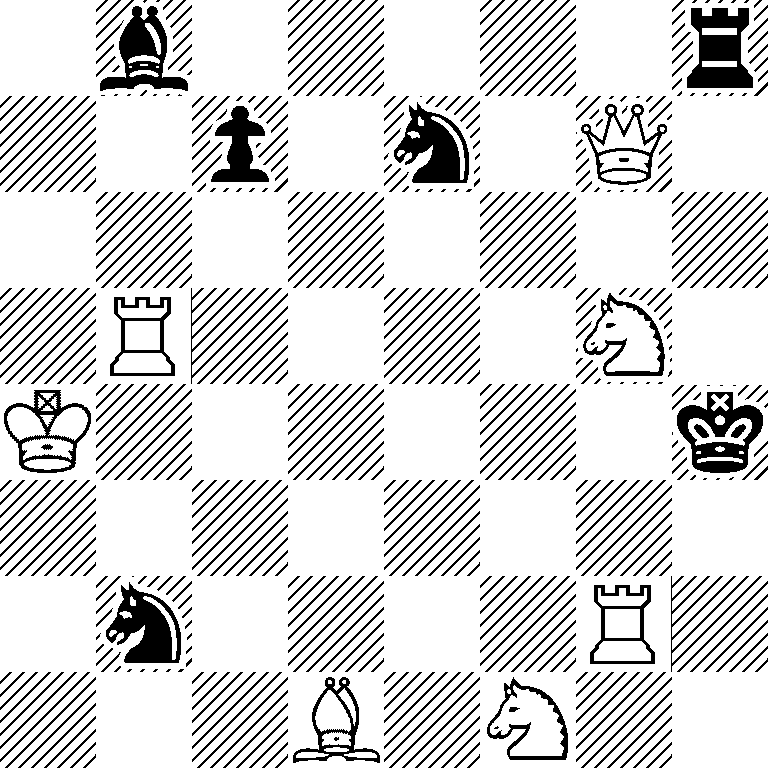 1b5r/2p1n1Q1/8/1R4N1/K6k/8/1n4R1/3B1N2