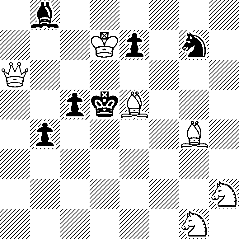 1b6/3Kp1n1/Q7/2pkB3/1p4B1/8/7N/6N1