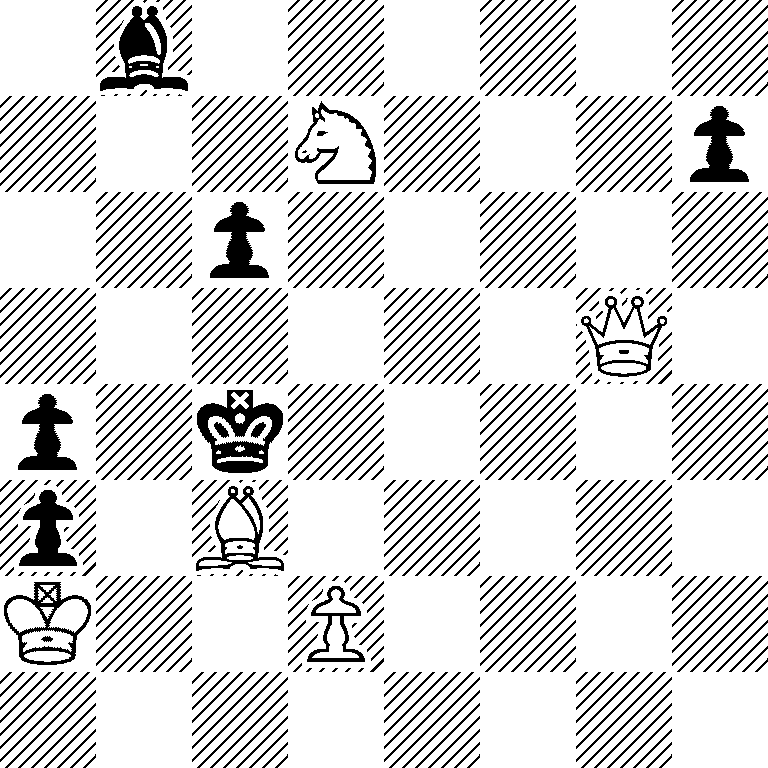 1b6/3N3p/2p5/6Q1/p1k5/p1B5/K2P4/8