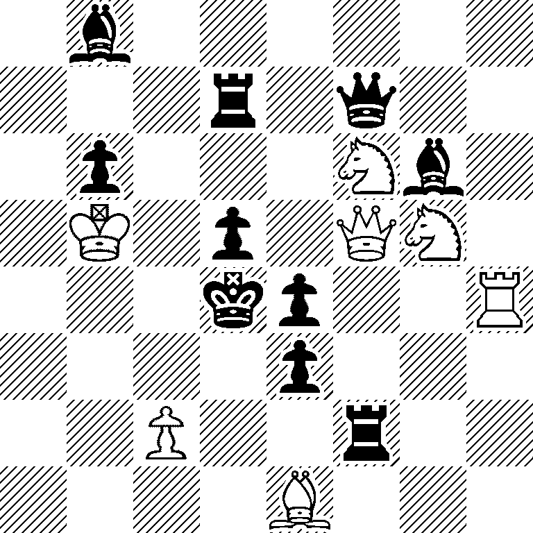 1b6/3r1q2/1p3Nb1/1K1p1QN1/3kp2R/4p3/2P2r2/4B3