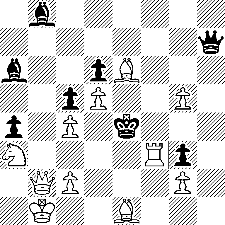 1b6/7q/b2pB3/2pP2P1/p1P1k3/N4Rp1/1QP3P1/1K2B3