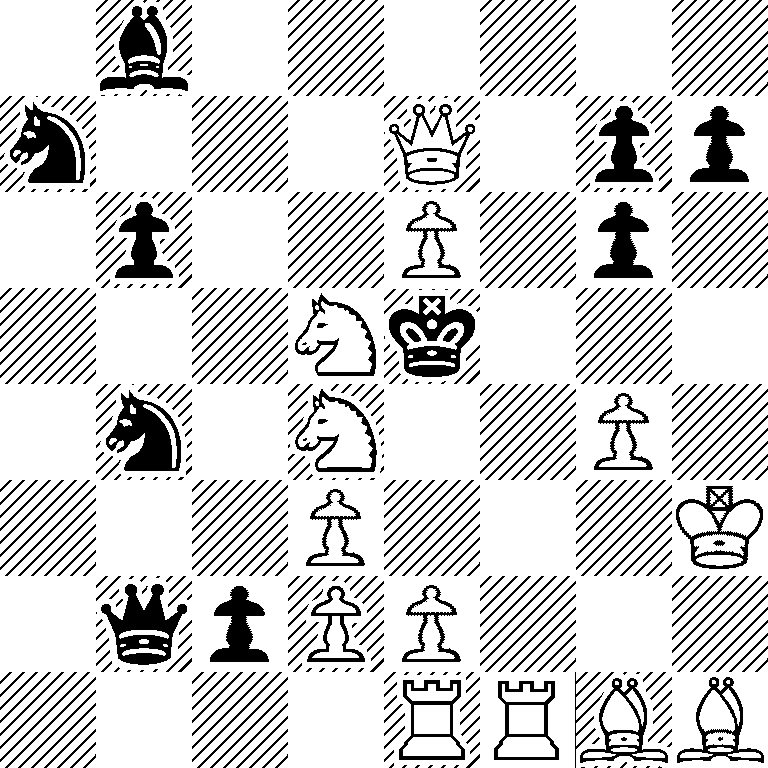 1b6/n3Q1pp/1p2P1p1/3Nk3/1n1N2P1/3P3K/1qpPP3/4RRBB