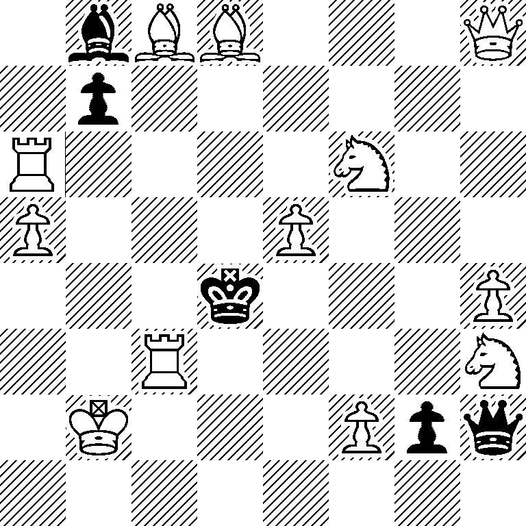 1bBB3Q/1p6/R4N2/P3P3/3k3P/2R4N/1K3Ppq/8