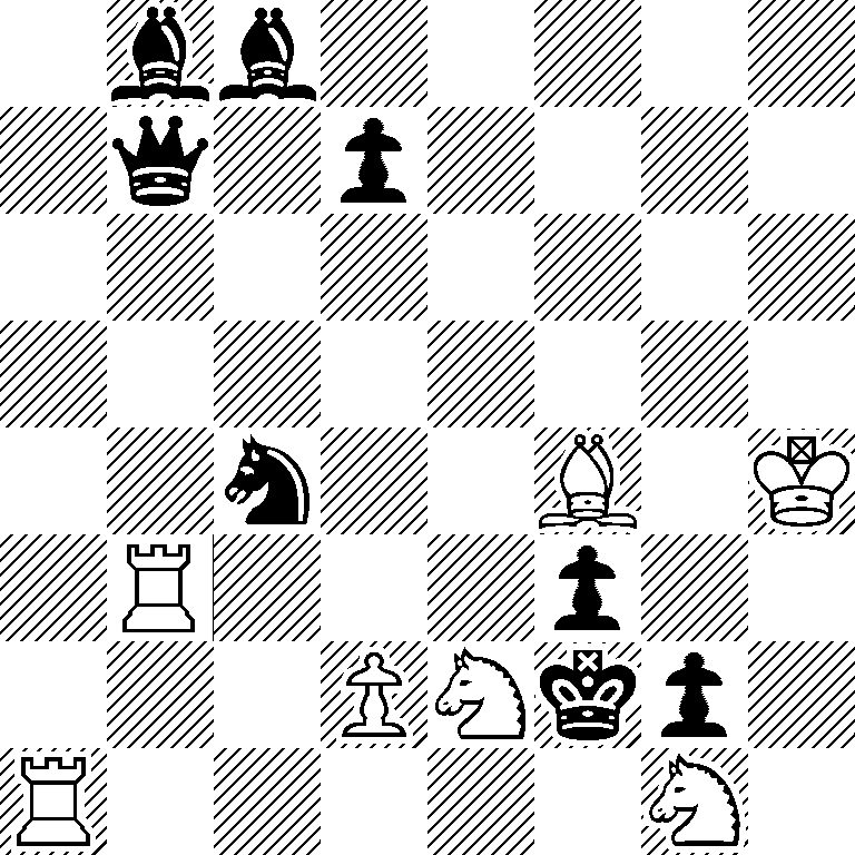 1bb5/1q1p4/8/8/2n2B1K/1R3p2/3PNkp1/R5N1