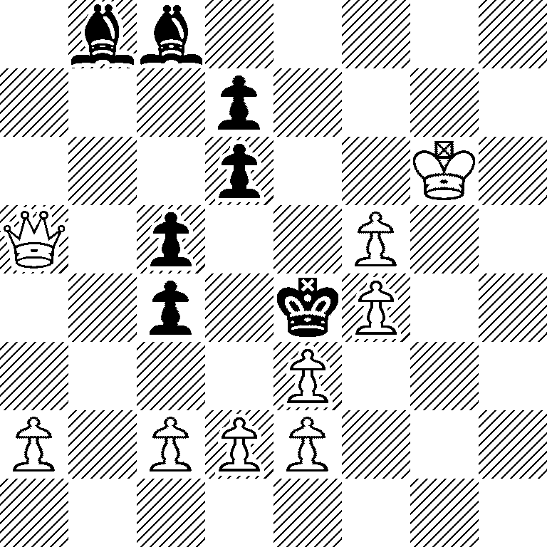 1bb5/3p4/3p2K1/Q1p2P2/2p1kP2/4P3/P1PPP3/8