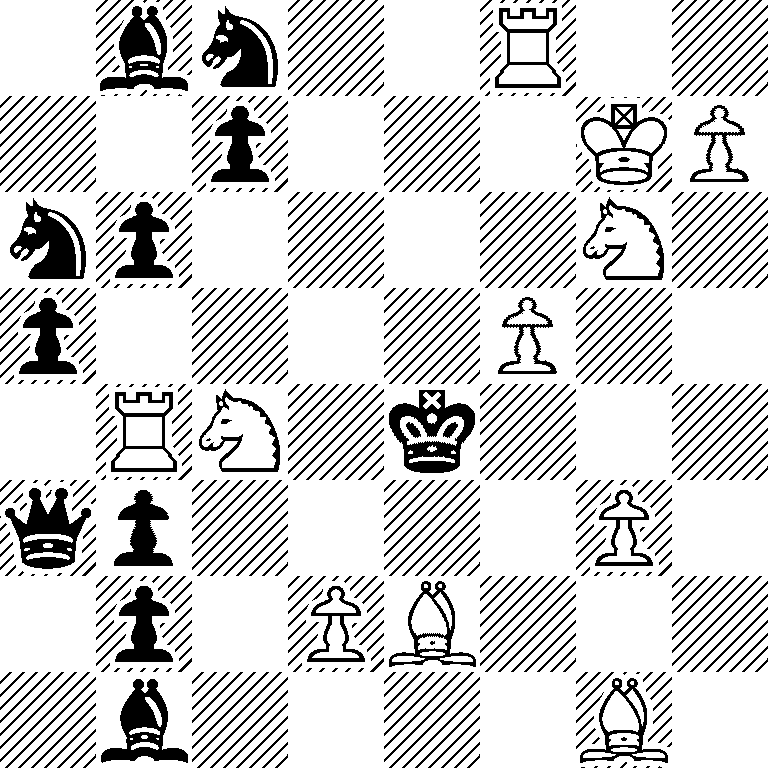 1bn2R2/2p3KP/np4N1/p4P2/1RN1k3/qp4P1/1p1PB3/1b4B1